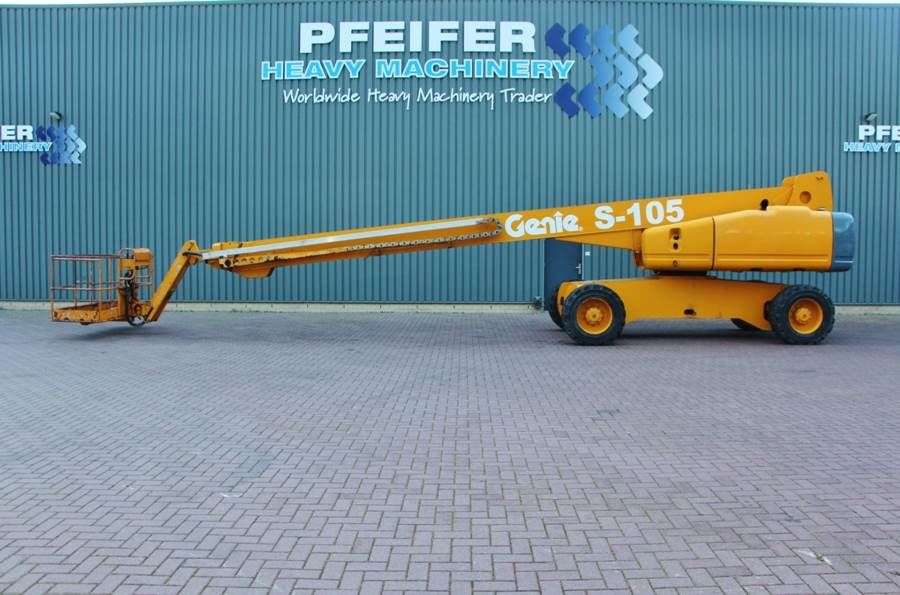 Teleskopinis keltuvas GENIE S105 Diesel, 4x4x4 drive, 34m Working Height, Jib
